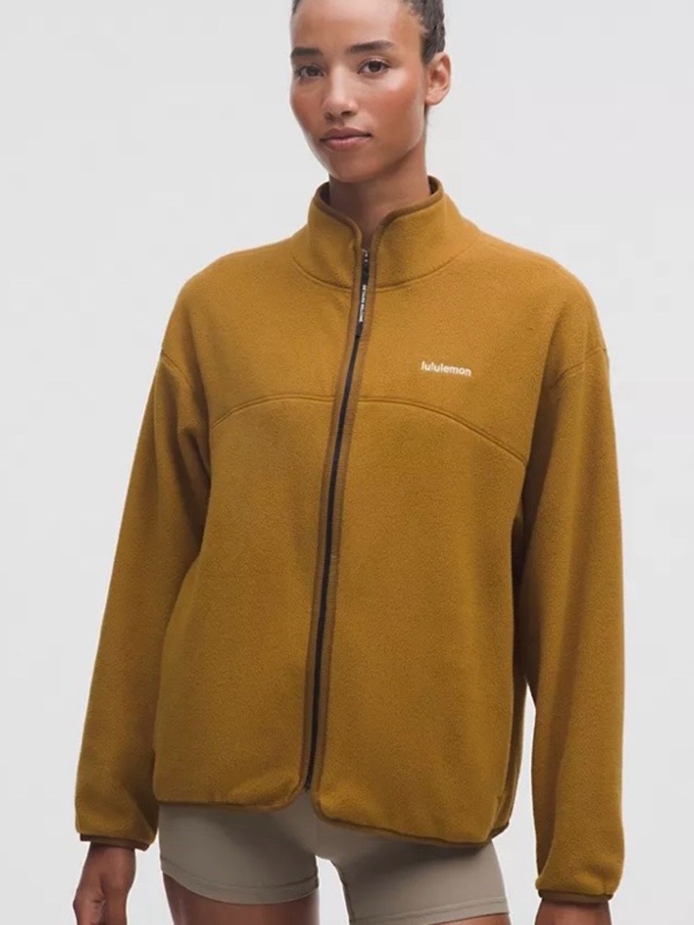 WORN ONCE Lululemon Mustard Full-Zip Performance Fleece Jacket